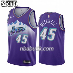 NBA Børn Trøje Utah Jazz Donovan Mitchell 45 Nike 2019-20 Hardwood Classics Swingman